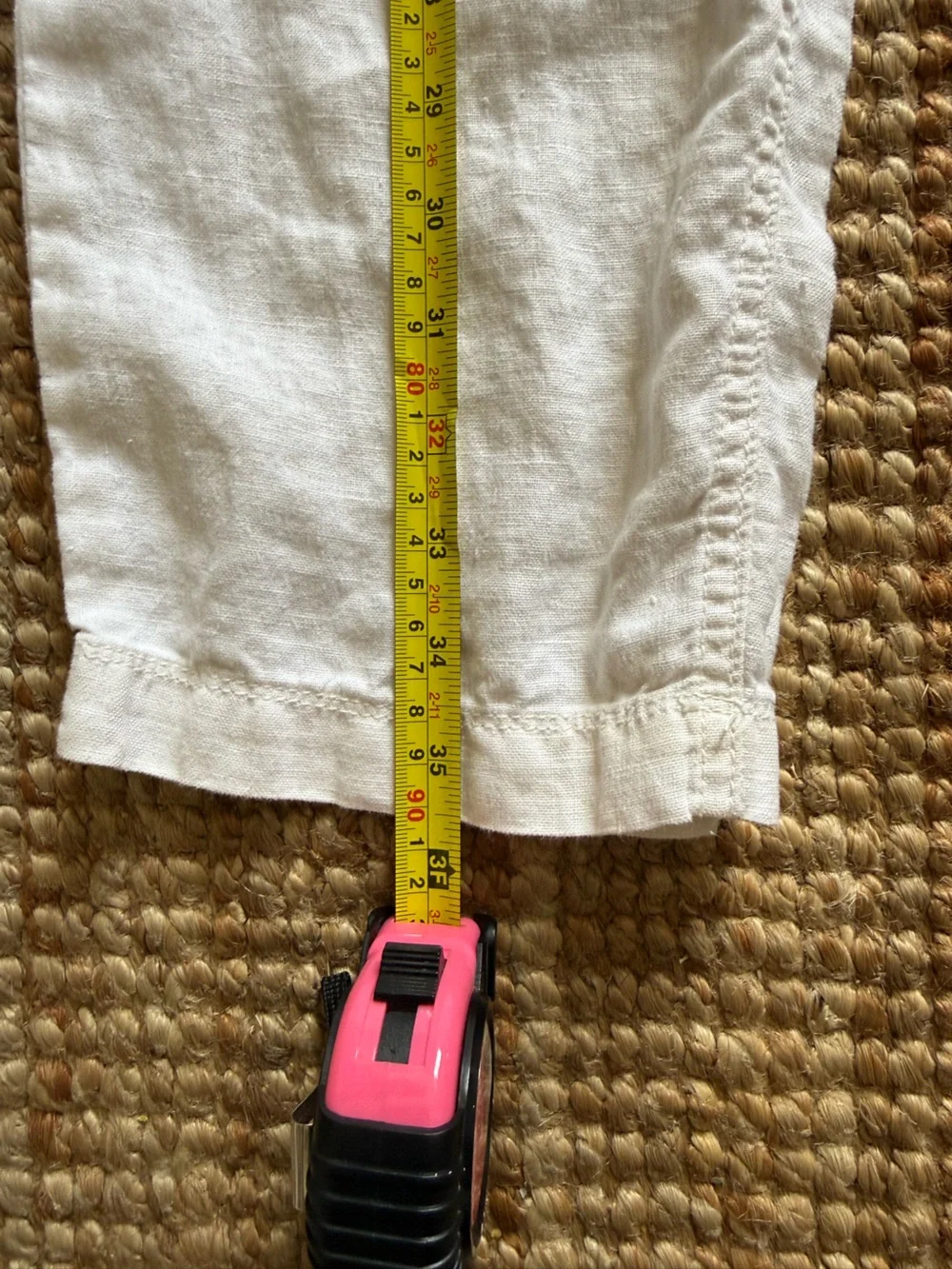 BLANKNYC 100% Linen White Drawstring Pants — Size 7